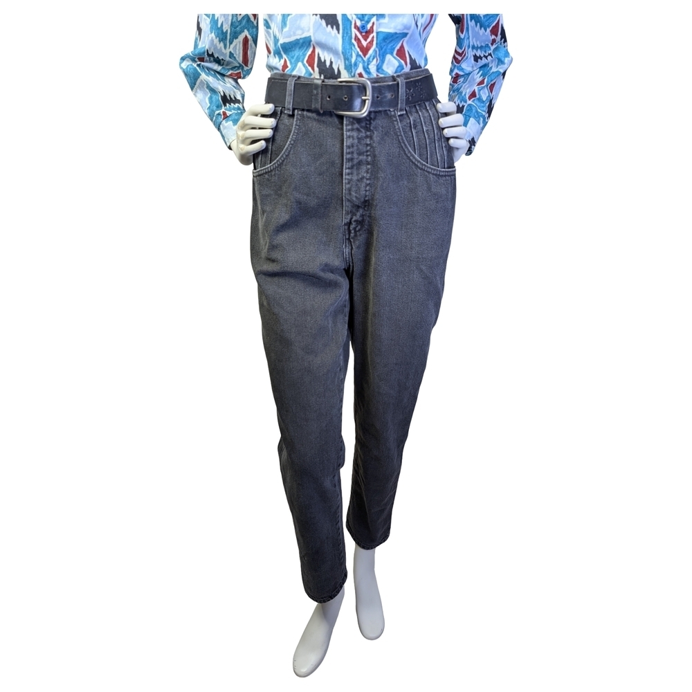 Vintage Denver Hayes Western High Rise Black Jeans | Made in Canada | 27" Waist